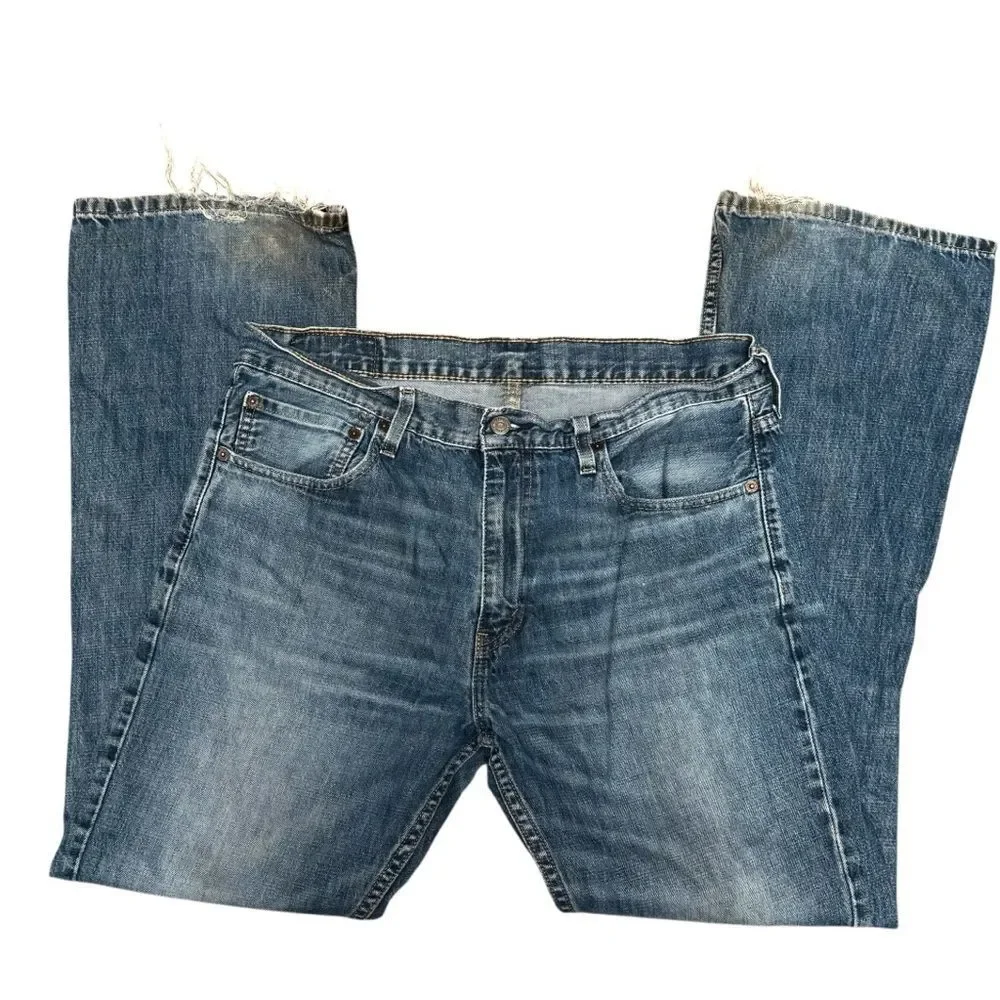 Levi Strauss Men’s 527 Distressed Destoyed Classic Jeans 36 x 32